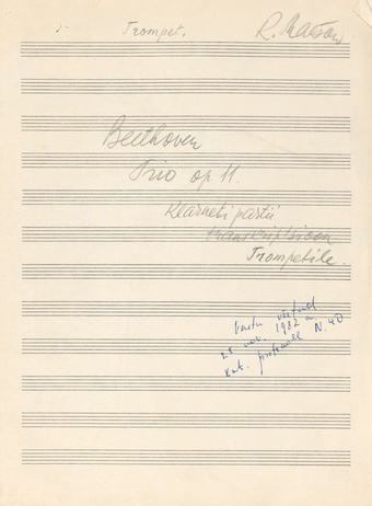 Trio op. 11 klarnetipartii transkriptsioon trompetile