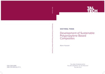 Development of sustainable polypropylene based composites = Polüpropeeni baasil jätkusuutlike komposiitide arendus 