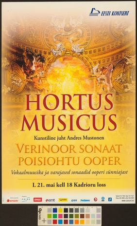 Hortus Musicus : verinoor sonaat, poisiohtu ooper 