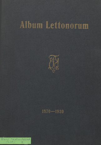 Album Lettonorum 1870-1882-1930