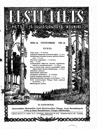 Eesti Mets ; 11 1931