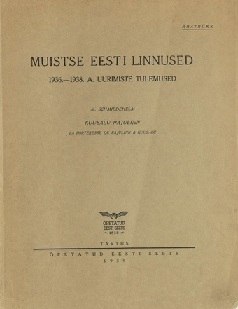 Muistse Eesti linnused : 1936.-1938. a. uurimuste tulemused, Kuusalu Pajulinn = La forteresse de Pajulinn a Kuusalu