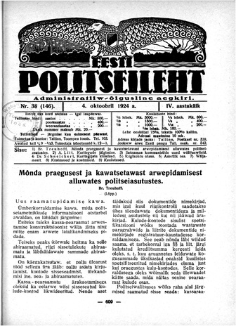 Eesti Politseileht ; 38 1924