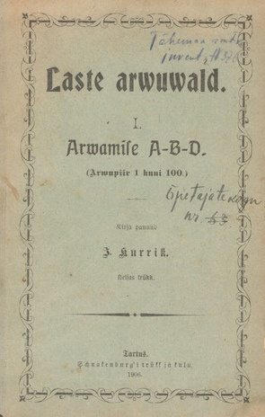 Laste arwuwald : 1 : Arwamise A-B-D (Arwupiir 1 kuni 100)