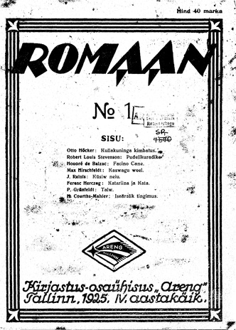 Romaan ; 1 1925-01