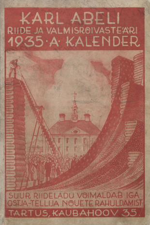 Karl Abel'i riide- ja walmisrõiwaste suuräri 1935. a. kalender