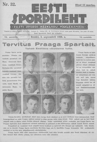 Eesti Spordileht ; 32 1926-09-03