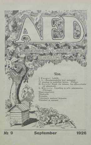 Aed : aianduse ajakiri ; 9 1926-09