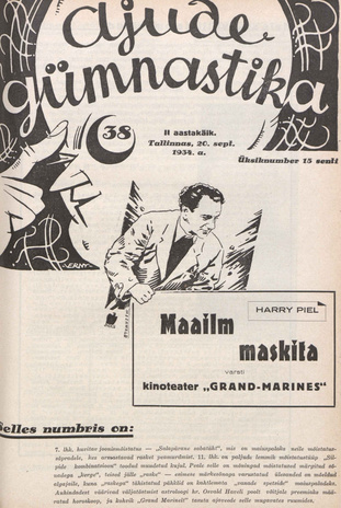 Ajude Gümnastika : ristsõnamõistatuste ajakiri ; 38 1934-09-20
