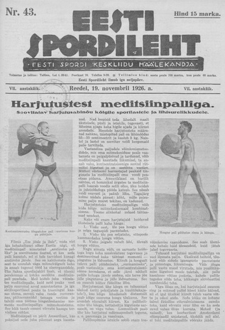 Eesti Spordileht ; 43 1926-11-19
