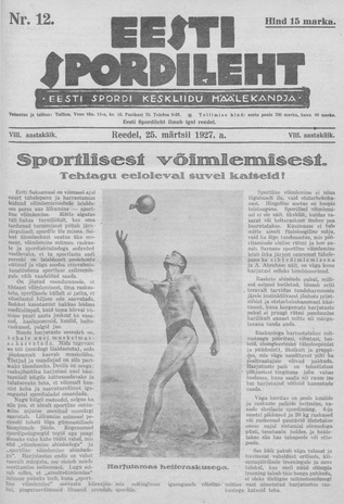 Eesti Spordileht ; 12 1927-03-25