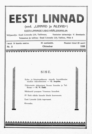 Linnad ja Alevid ; 5 1938-10