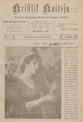 Kristlik Kaitsja : Eesti metodistide häälekandja ; 7 1920-11