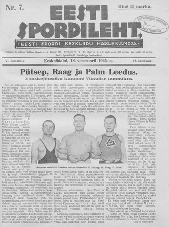 Eesti Spordileht ; 7 1925-02-18