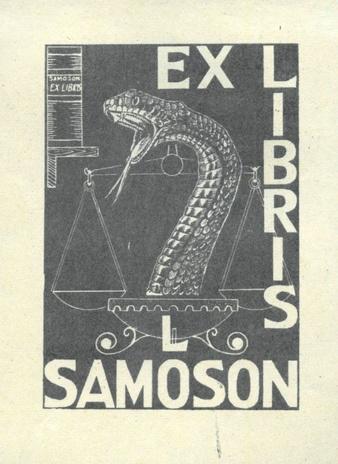 Ex libris L Samoson 