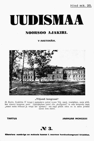 Uudismaa ; 3 1923-01