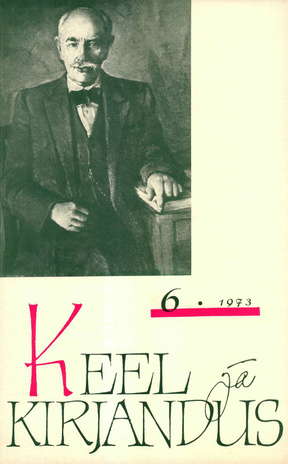Keel ja Kirjandus ; 6 1973-06