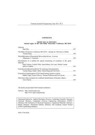Estonian Journal of Engineering ; 2