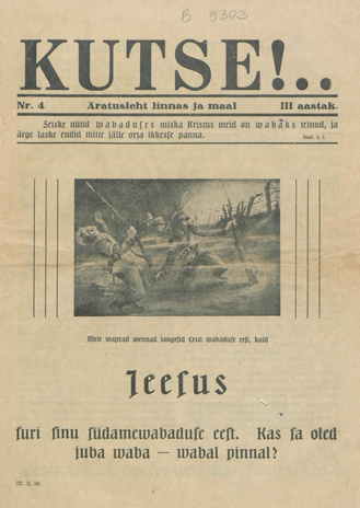 Kutse! : äratusleht linnas ja maal ; 4 1936-02-22