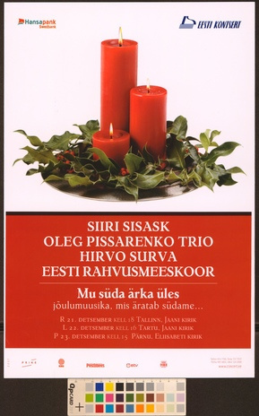 Siiri Sisask, Oleg Pissarenko trio, Hirvo Surva, Eesti Rahvusmeeskoor 
