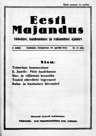 Eesti Majandus ; 17 1924-04-29