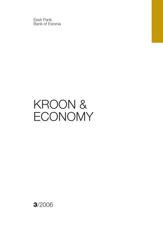Kroon & Economy : Eesti Pank quarterly ; 3 2006