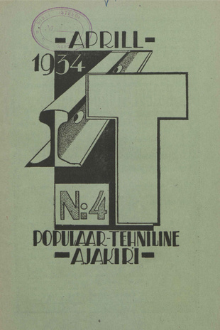 T : Populaar-tehniline ajakiri ; 4 (8) 1934-04