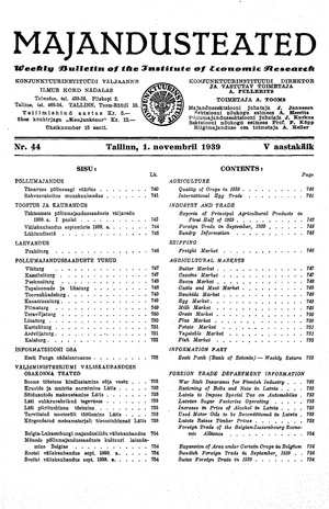 Majandusteated ; 44 1939-11-01