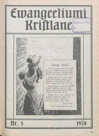 Evangeeliumi Kristlane : Tallinna Immaanueli Evangeeliumi Kristlaste vabausuühingu häälekandja ; 5 1928