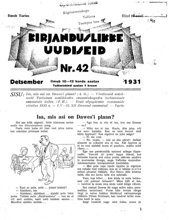 Kirjanduslikke uudiseid ; 42 1931