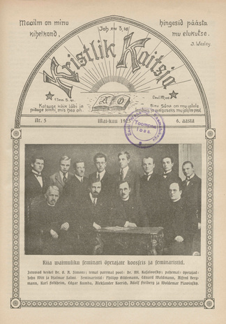 Kristlik Kaitsja : Eesti metodistide häälekandja ; 5 1925-05