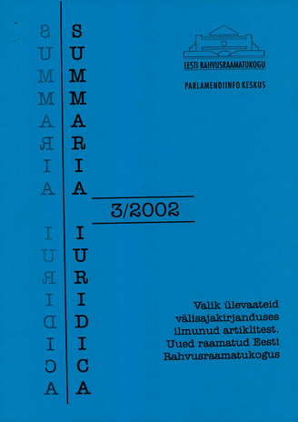 Summaria Iuridica ; 3 2002