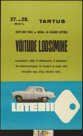 Eesti NSV 1969. a. raha- ja asjade loterii võitude loosimine 