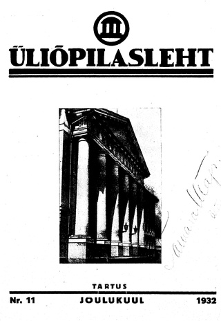 Üliõpilasleht ; 11 1932