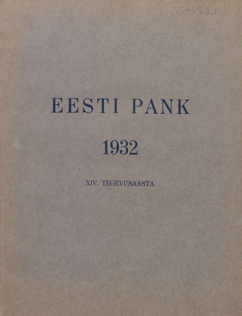 Eesti Panga 1932. a. aruanne