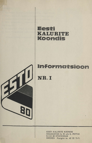 Eesti Kalur ; 1 1980