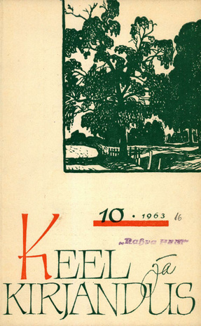 Keel ja Kirjandus ; 10 1963-10