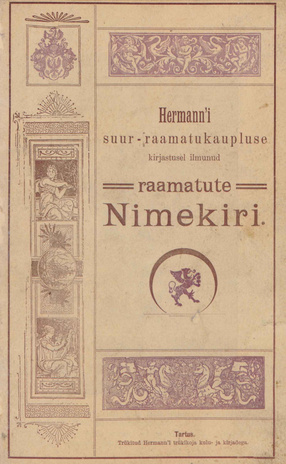 Hermann'i suur-raamatukaupluse kirjastusel ilmunud raamatute Nimekiri