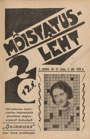 Mõistatusleht ; 27 1932-10-01