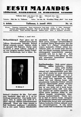 Eesti Majandus ; 15 1923-06-02