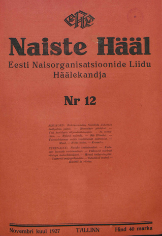 Naiste Hääl ; 12 1927-11