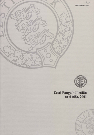 Eesti Panga Bülletään ; 6 (68) / 2001