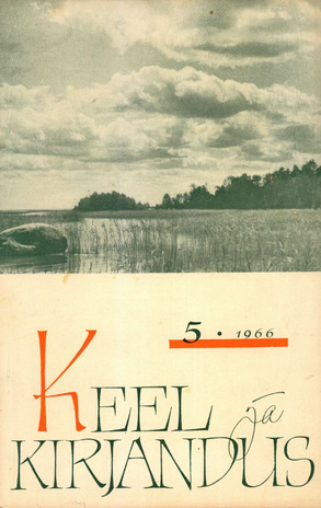 Keel ja Kirjandus ; 5 1966-05