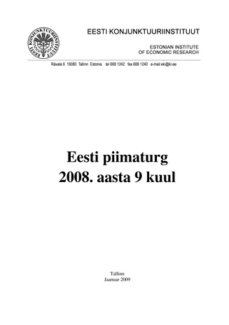 Eesti piimaturg ; 2008 III kvartal