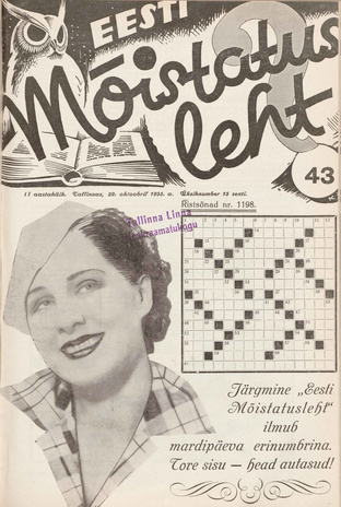 Eesti Mõistatusleht ; 43 1935-10-29