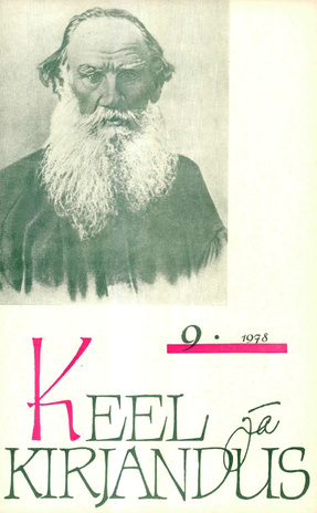Keel ja Kirjandus ; 9 1978-09
