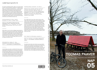Noore arhitekti eripreemia 2015 : Toomas Paaver : [kataloog] = Young Architect Award, special prize 2015 : Toomas Paaver : [catalogue] 