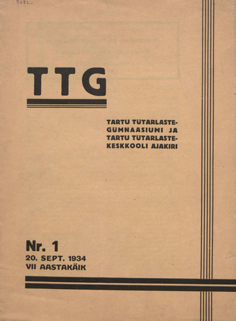 TTG ; 1 1934-09-20