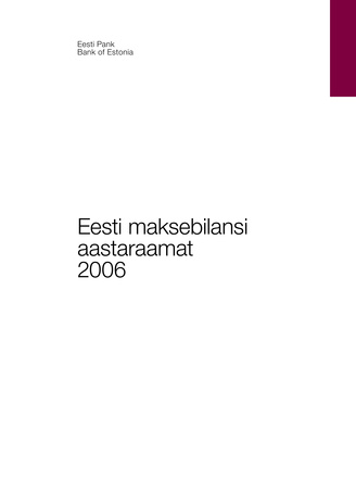 Eesti maksebilansi aastaraamat ; 2006