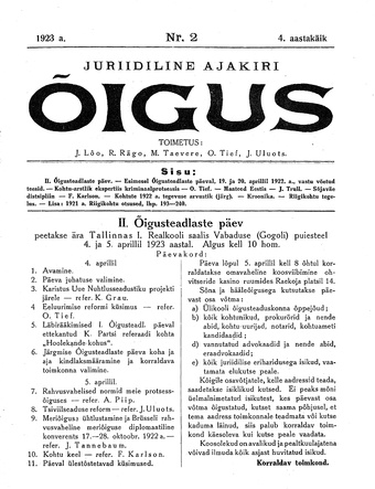 Õigus ; 2 1923